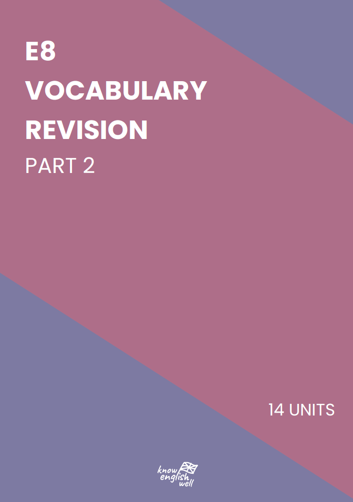 E8 Vocabulary Revision Part 2